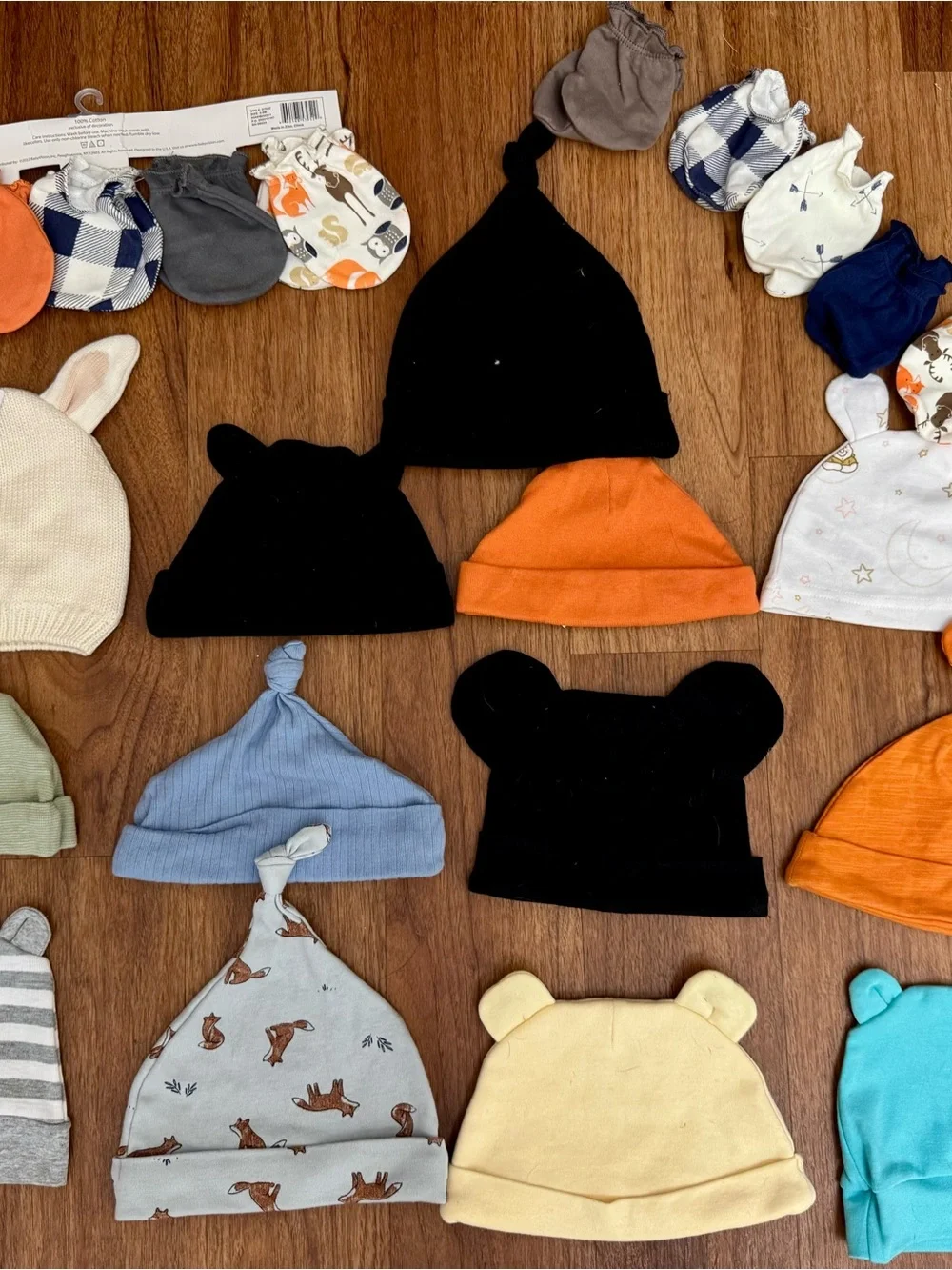 Baby Boy Accessory Bundle - Hats and Mittens - Various Colors